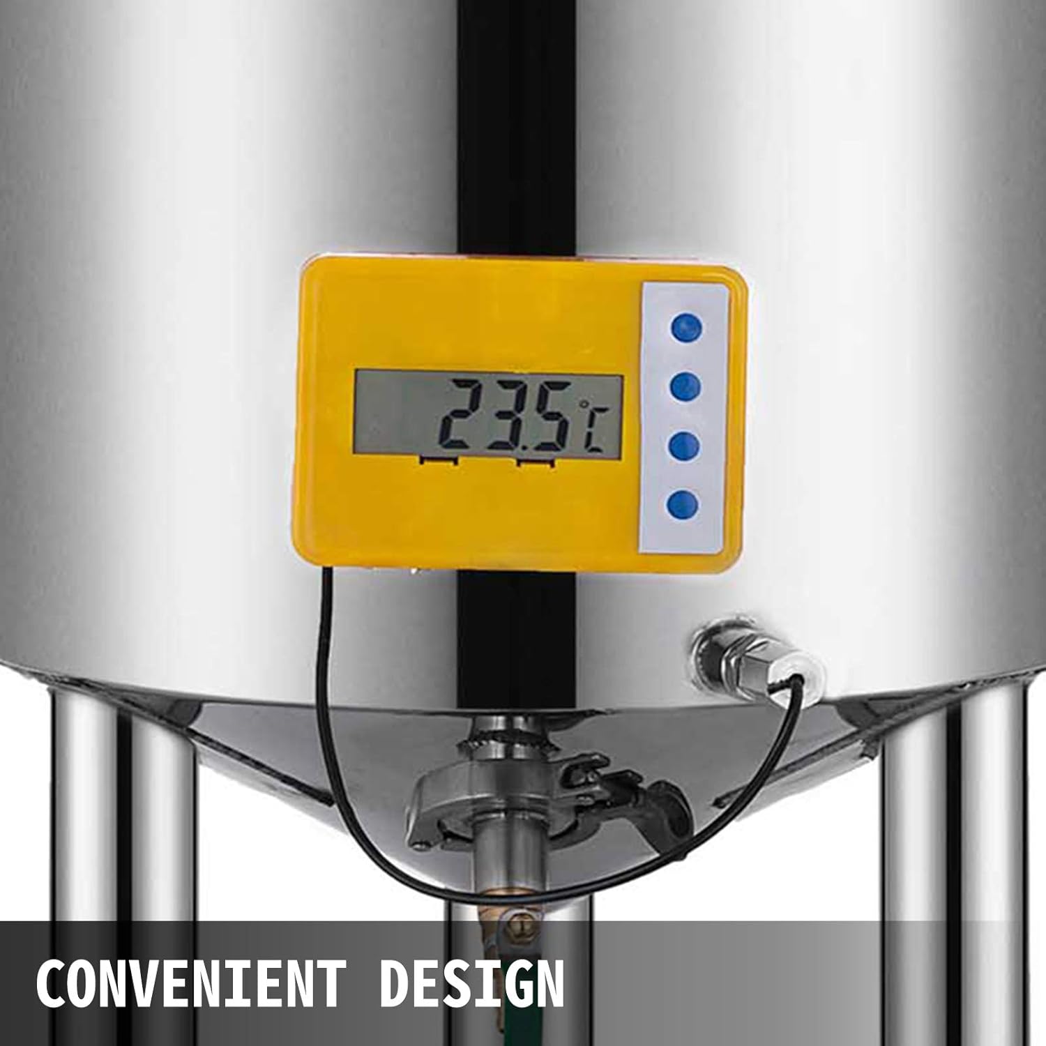 VBENLEM 14 Gallon Stainless Steel Brew Fermenter Home Brewing Brew Bucket Fermenter with conical Base Brewing Equipment