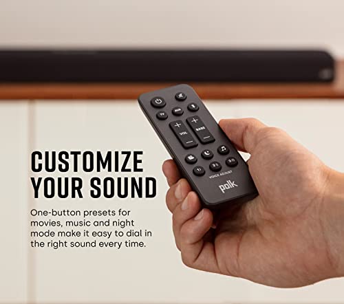 Polk Audio Signa S2 Sound Bar & Wireless Subwoofer – Exclusive VoiceAdjust Technology, Ultra-Slim Design, Works with 4K & HD TVs, HDMI & Optical, Bluetooth, Wireless Streaming