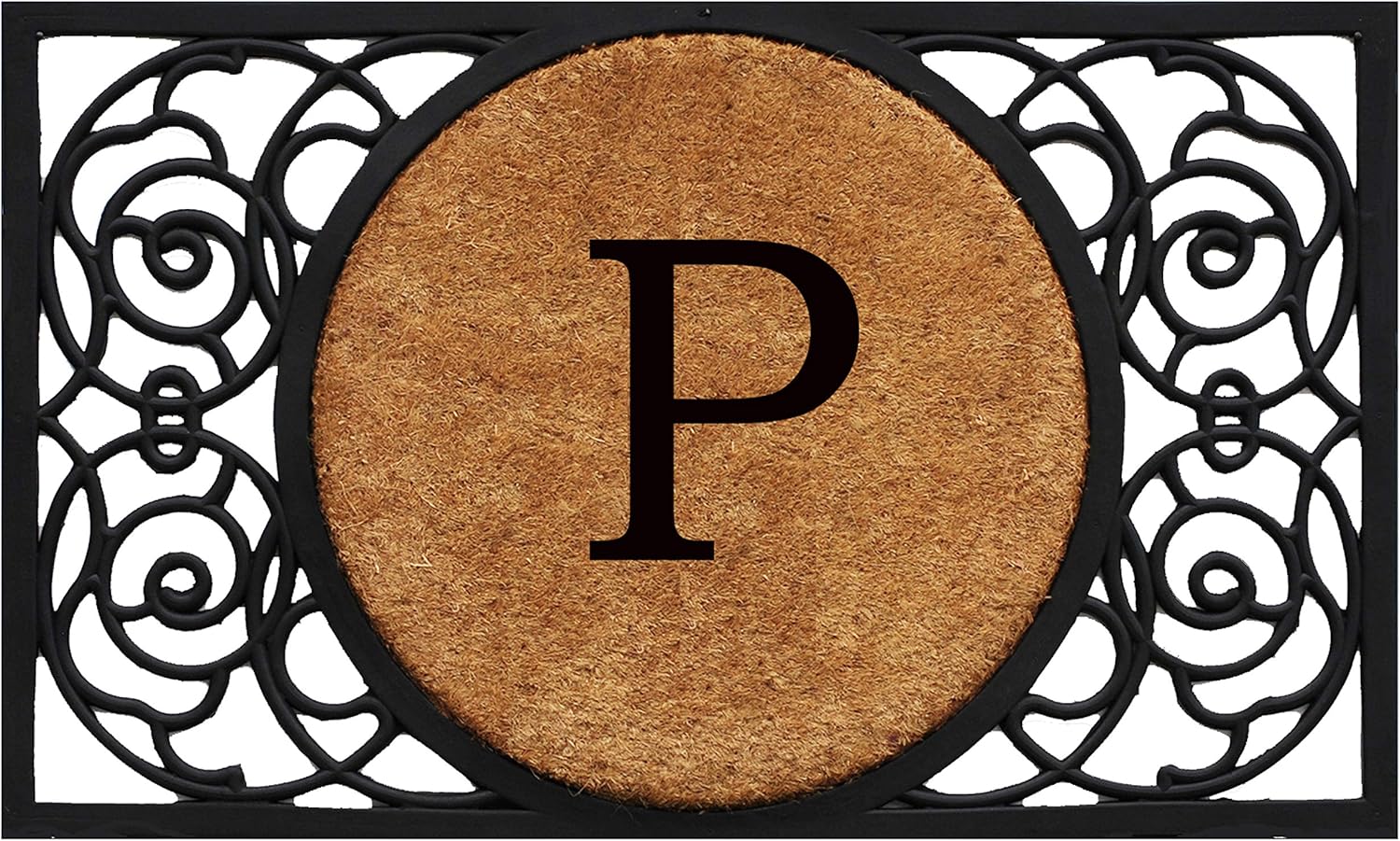 Calloway Mills 180031830B Armada Circle Monogram Doormat, 18" x 30" (Letter B)