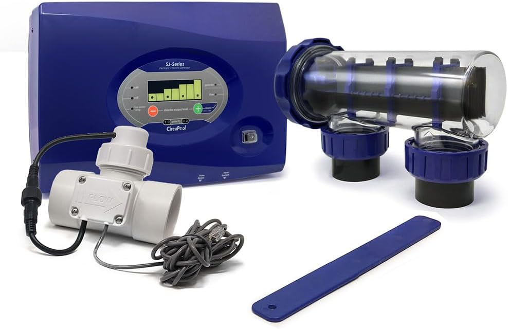 CircuPool SJ20 Salt Water Pool Chlorinator System | 3 Year Manufacturer Warranty | Complete Salt Chlorine Generator for up to 20,000 Gallon In-Ground Pools