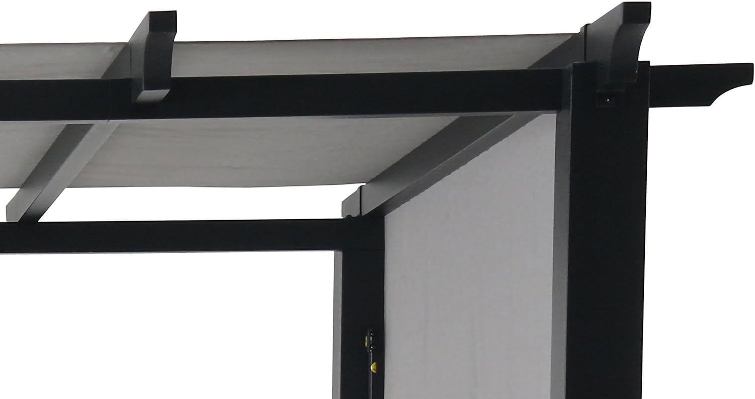 Hanover HAN 8 x 10 Ft. Metal Pergola with an Adjustable Gray Outdoor Canopy, Steel