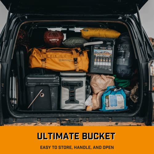 Peak Refuel Basecamp Bucket 3.0 | 480g Protein | 10180 Calories | 100% Real Meat | Premium Freeze Dried Backpacking & Camping Food | 24 Servings | Ideal MRE Survival Meal (3 Pack Bucket)