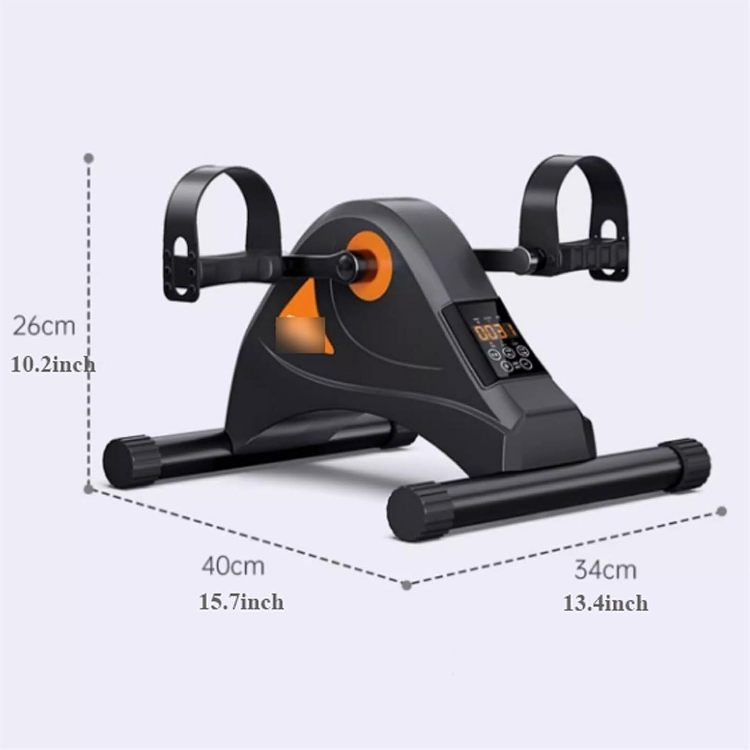 Electric Pedal Portable Mini Exercise Bike Stepper Electric Rehabilitation Exercise Machine, Under Desk Bike Pedal Exerciser Mini Bike for Leg/Arm Workout Peddler with LCD Display