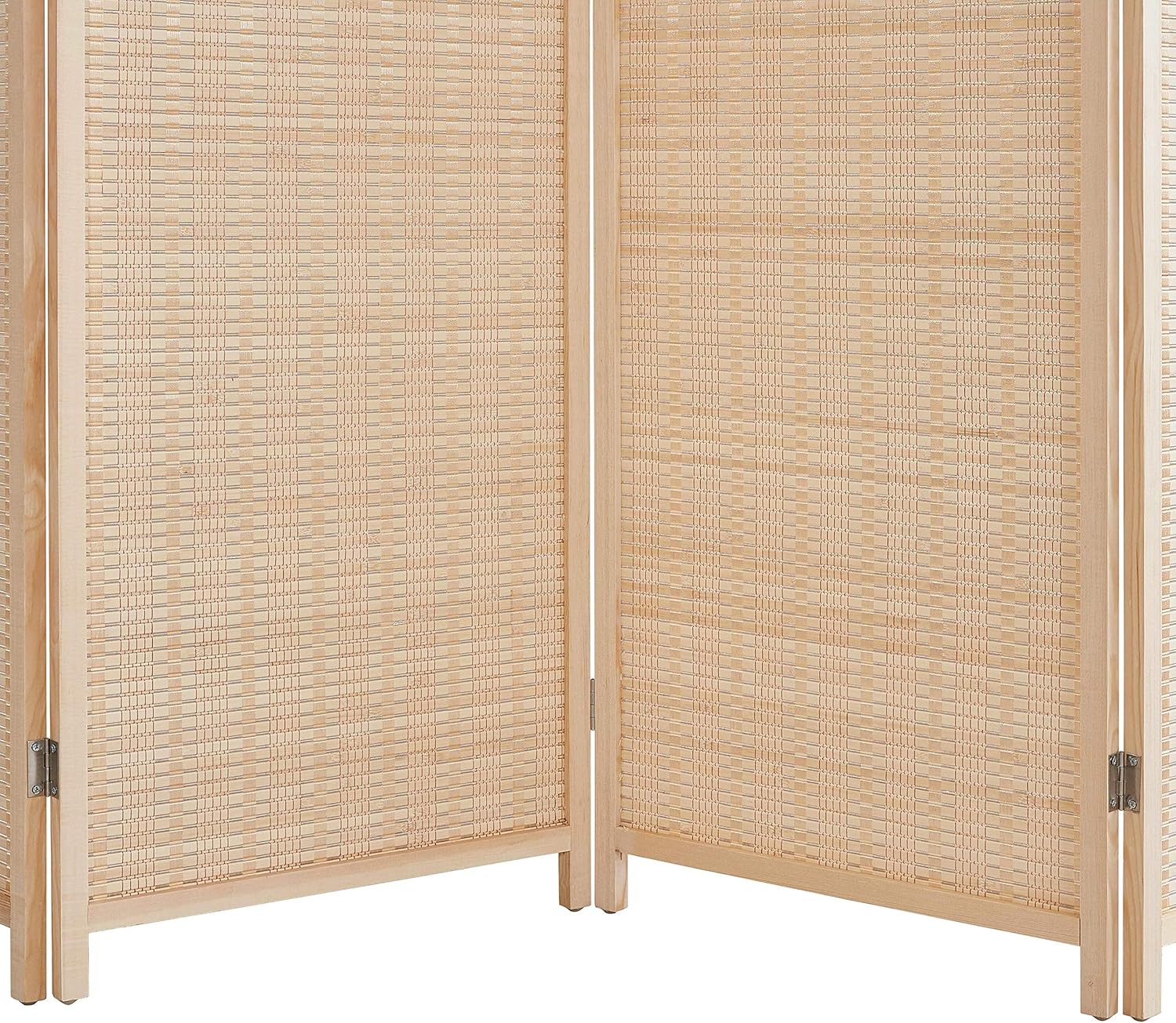 6 ft. Tall-Extra Wide, Bamboo Room Divider, 6 Panel Room Divider/Screen, Room Dividers and Folding Privacy Screens 6 Panel,Wall Divider,Room partitions/Separator/Dividers-Bamboo 6