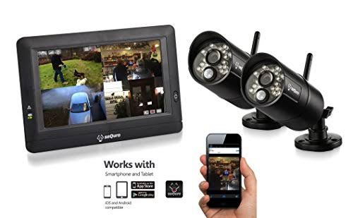 Sequro Guardpro DIY Long Range Wireless Video Surveillance System 7x22 Touchscreen