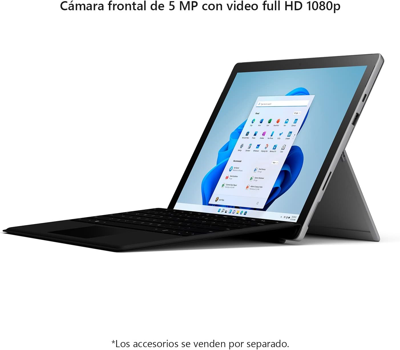 Microsoft Surface Pro 7+ 128GB i5-1135G7 8GB RAM (12.3-inch Touchscreen, Wi-Fi, Quad-Core i5, Windows 11 Home) Platinum, TFN-00001