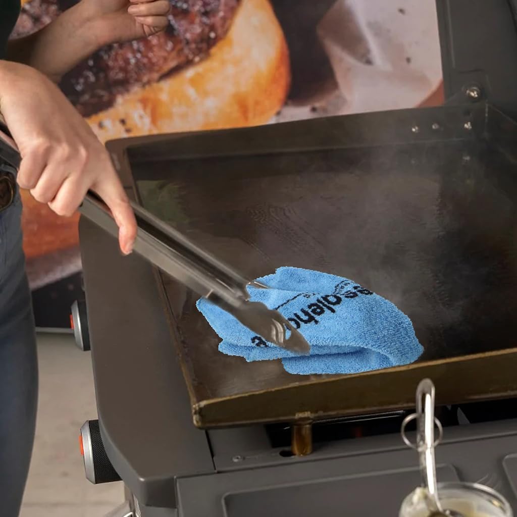 Blackstone Leggero Pizza Oven, Portable Outdoor Pizza Oven with 13" Rotating Stone, Blackstone Infrared Thermometer with Probe, Blackstone Black Aluminum Pizza Peel, and Wholesalehome Gloves & Cloth