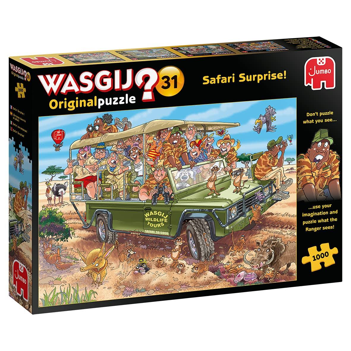 Wasgij 19164 Original 31-Safari Surprise 1000 Piece Jigsaw Puzzle, Multi