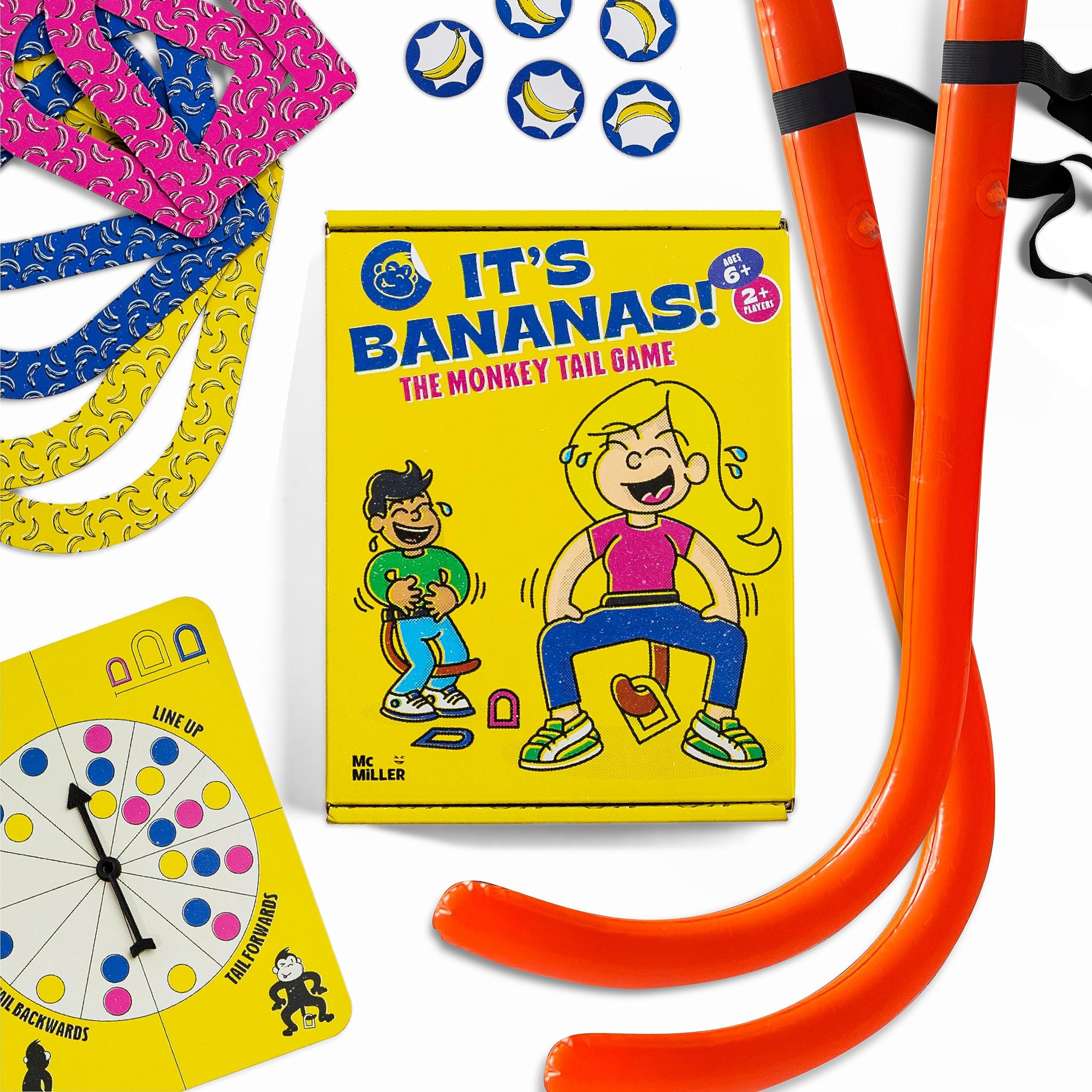 It's Bananas! The Monkey EC36&nbsp;Tail Game - Indoor Fun Active Family Party and Board Game for Kids, Teens, and Adults