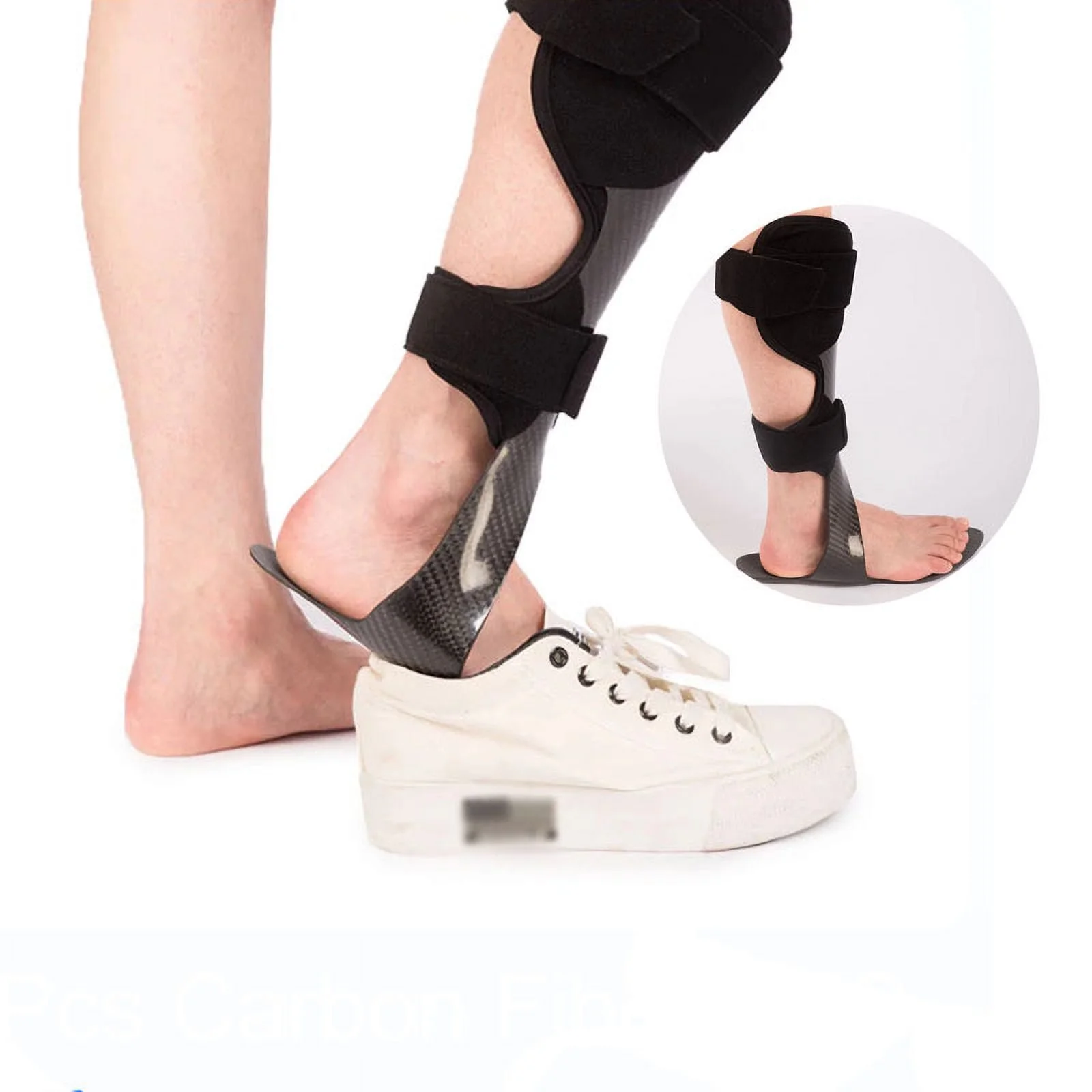 GHORTHOUD Carbon Fiber AFO Brace-Ankle Foot Orthosis-AFO Rehabilitator Foot Drop Brace for Drop Foot-Ankle Instability or Limb Spasticity - Curated Treasures Market