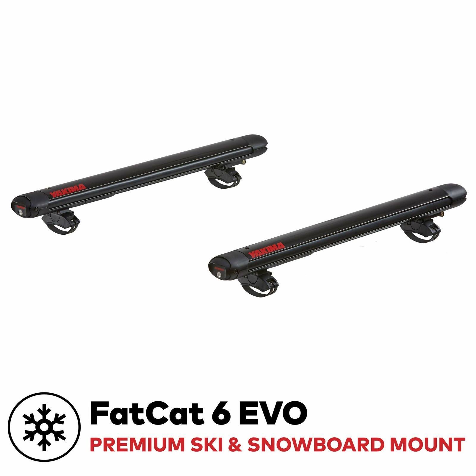 Yakima Fatcat 6+ Ski and Snowboard Mounts with SKS Locks - Black, Size: One Size