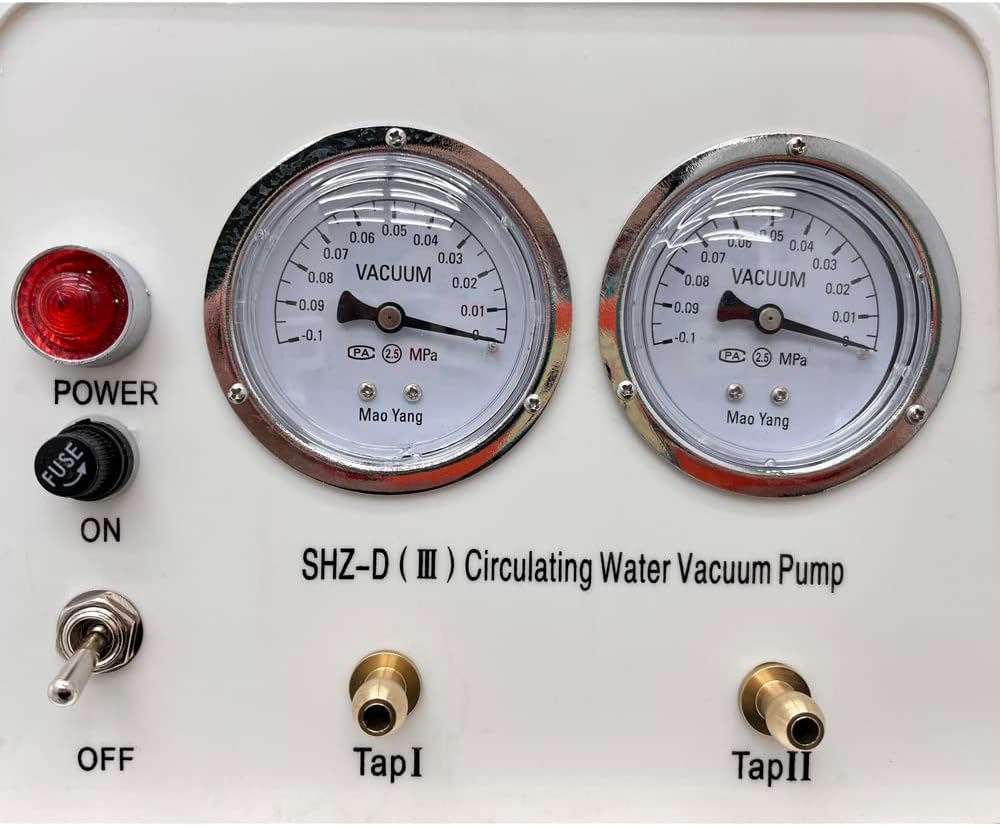 TECHTONGDA Water Circulating Vacuum Pump, 110V Lab Multi-Purpose Circulating Water Vacuum Pump with 2 Off-Gas Taps, Lab Chemistry Equipment, 15L Capacity, Anti-Corrosion Pump, 60L/min Flow Rate