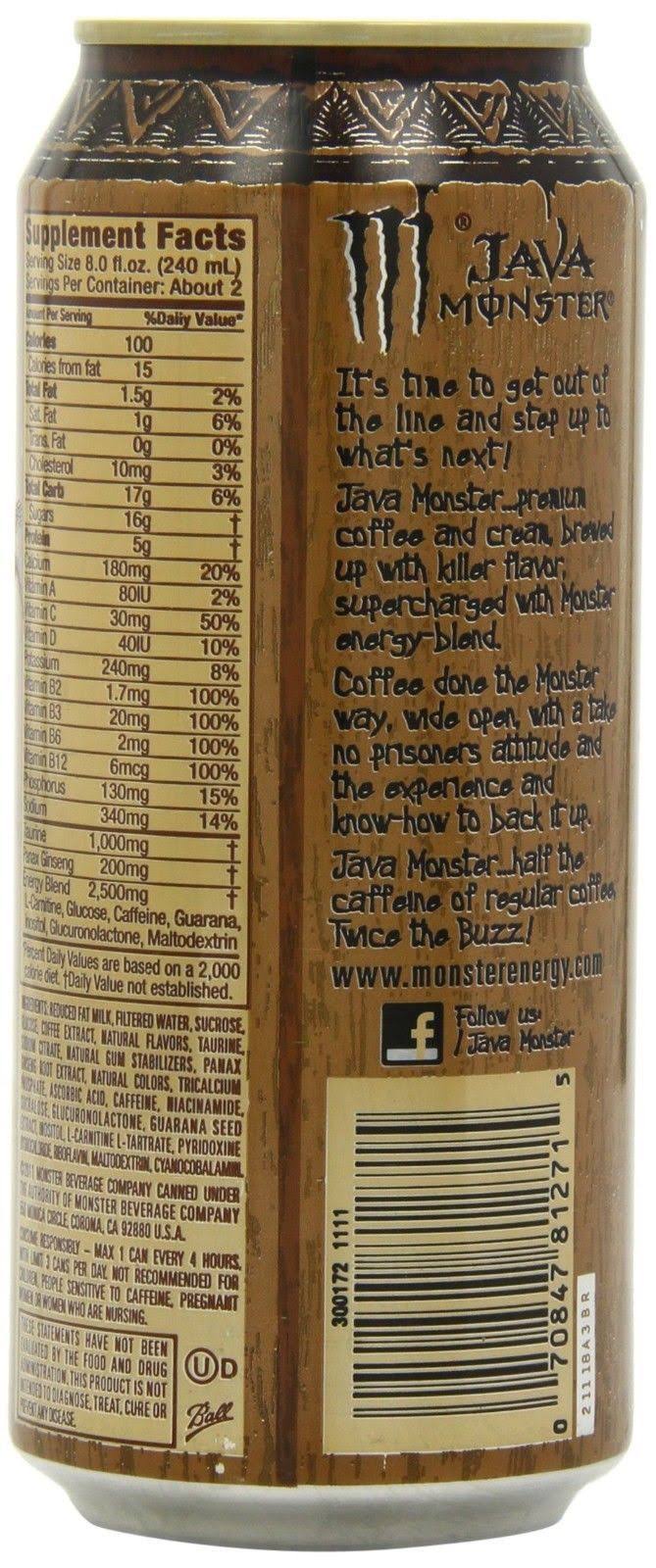 Java Monster Loca Moca, Coffee + Energy Drink, 15 Ounce (Pack of 12)