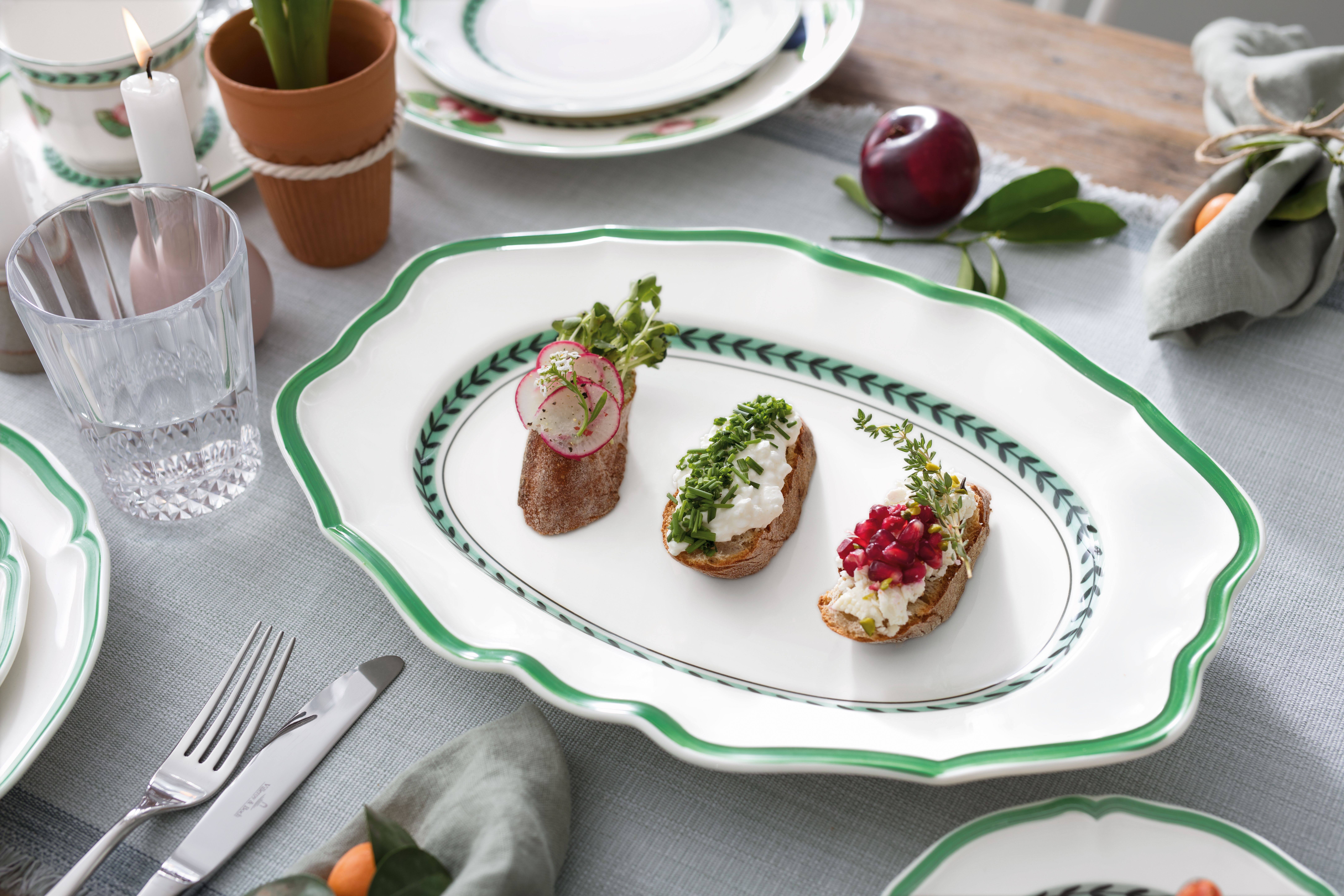 Villeroy u0026 Boch French Garden Green Line Oval Platter