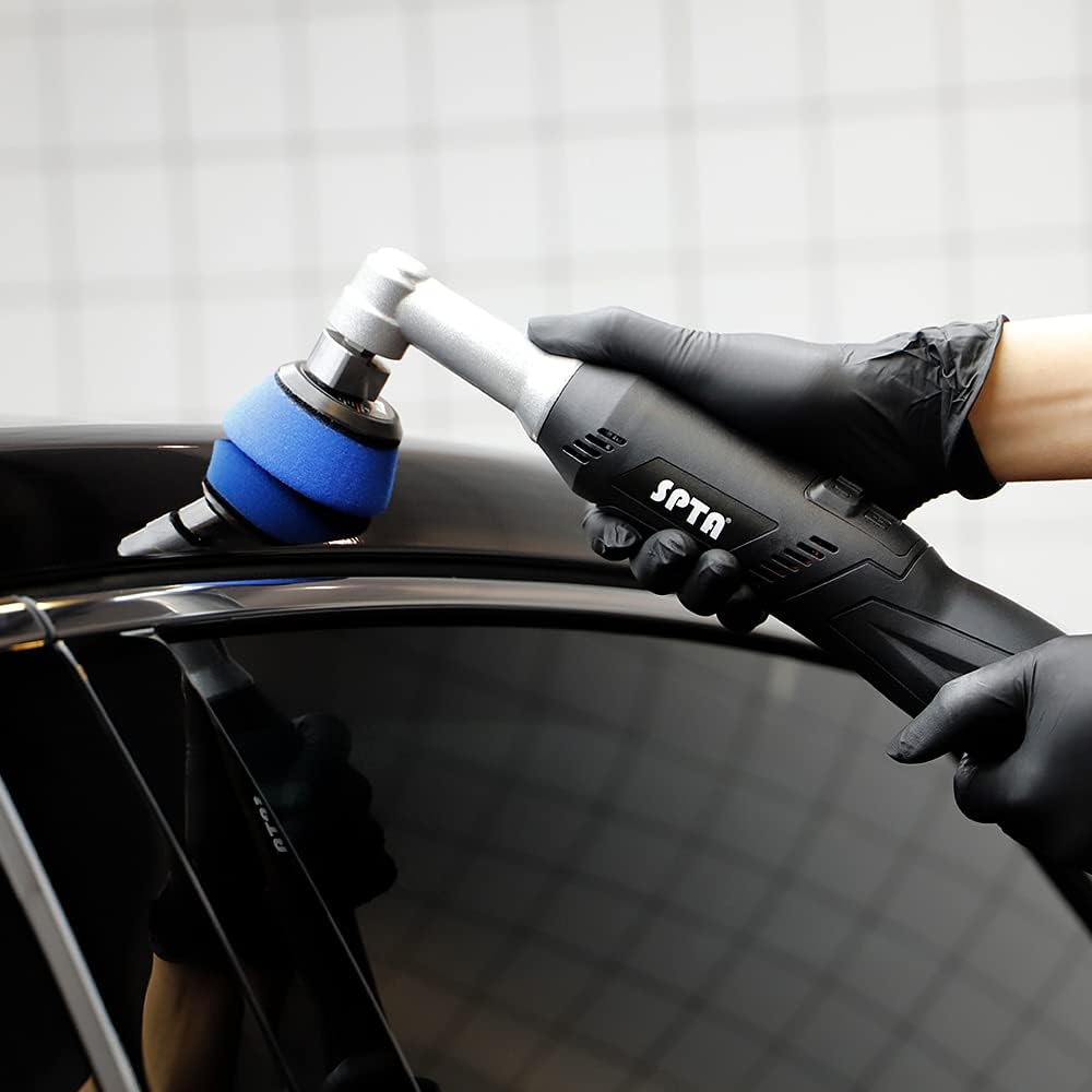 SPTA Cordless Mini Car Polisher, 12V Micro Cordless Scratches Killer Car Polisher RO/DA Mini Car Polisher for polishing, Sanding and Cleaning