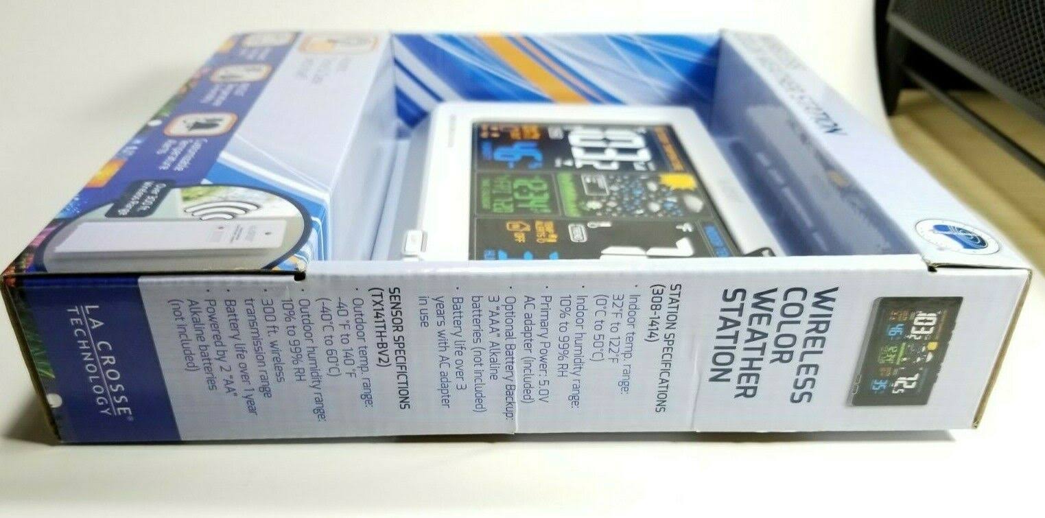 La Crosse Technology Wireless Atomic Digital Color Forecast Station with Alerts, White
