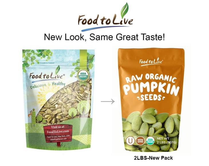 Organic Pepitas / Pumpkin Seeds by Food to Live (Raw, No Shell, Kosher) 12 Pounds