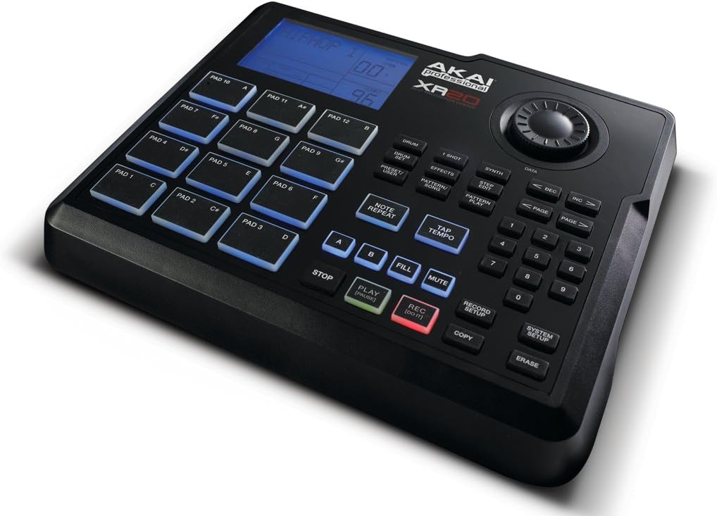 Akai Professional XR20 | Beat Production Station Drum Machine with 12 Trigger Pads, Note Repeat, and 700 Sounds
