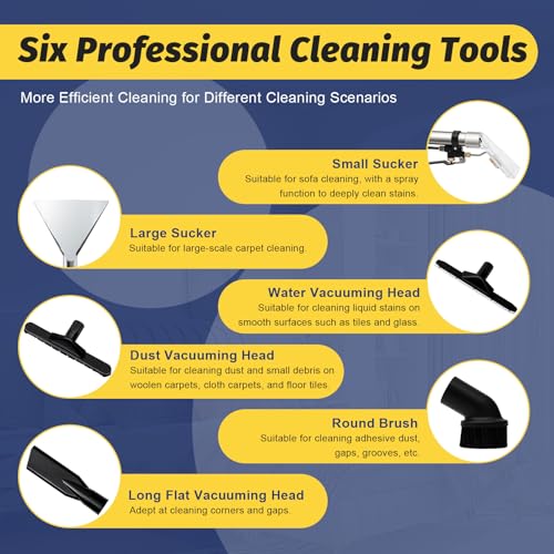 40L Commercial Carpet Cleaning Machine, Heavy Duty Commercial Carpet Wet Dry Carpet Extractor for Car Detailing,Portable Carpet Cleaner Extractor Multi Functional for Carpet Sofa (60L/15.85gal)