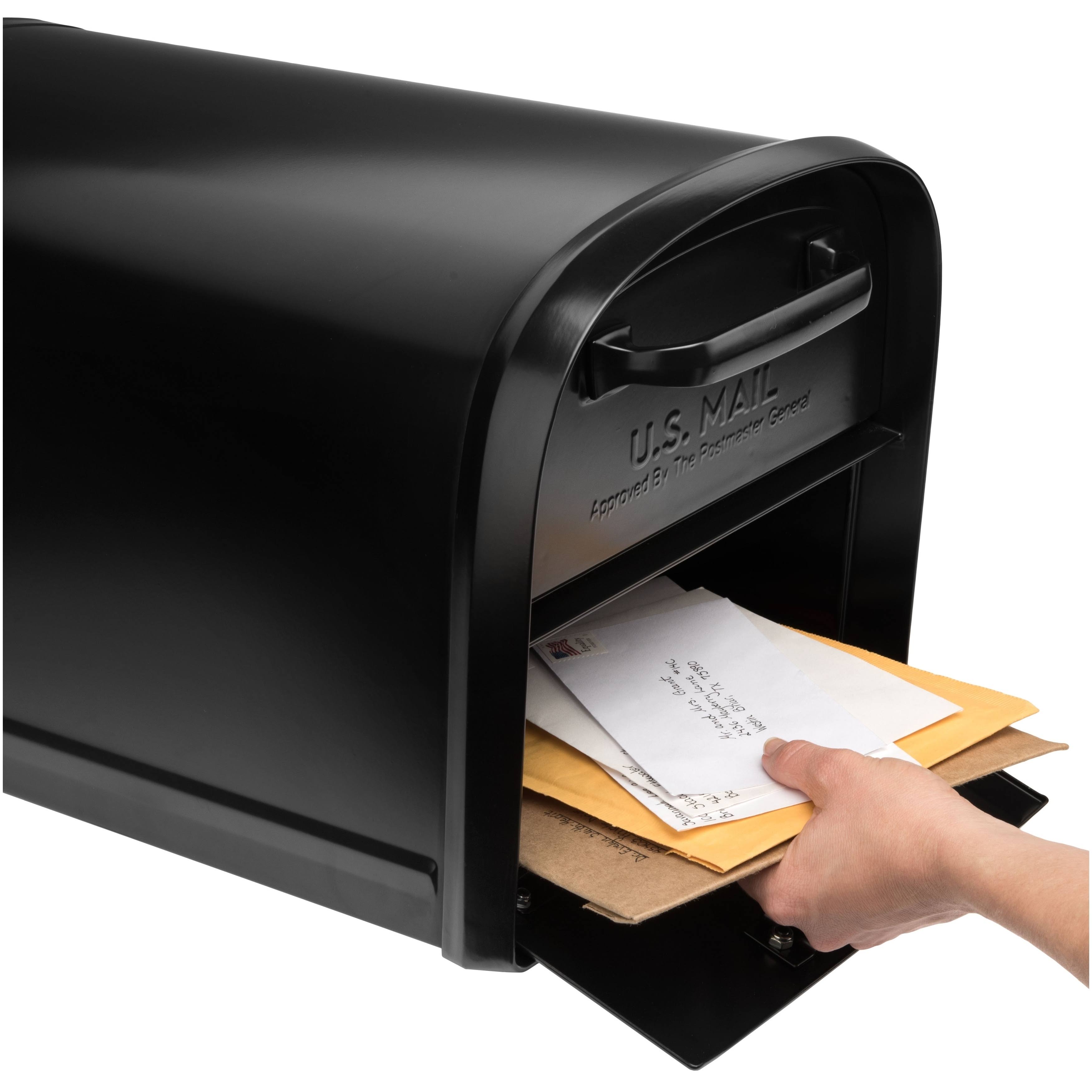 Oasis 360 Post Mount Locking Mailbox (Black), Architectural Mailboxes