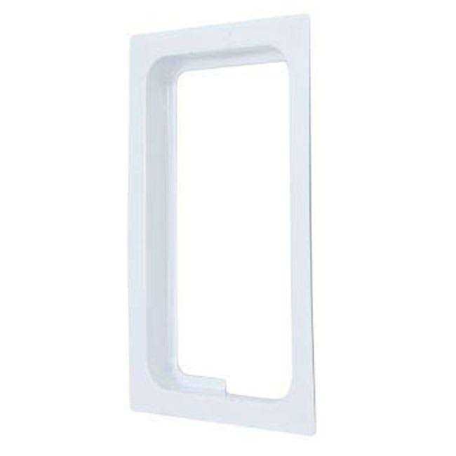 Dryer Vent Box Metal White with Trim Ring for 2×4 Wall