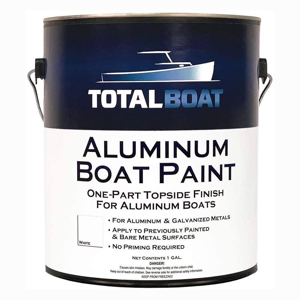 TotalBoat Aluminum Boat Paint for Canoes, Bass Boats, Dinghies, Duck Boats, Jon Boats and Pontoons (White, Gallon)