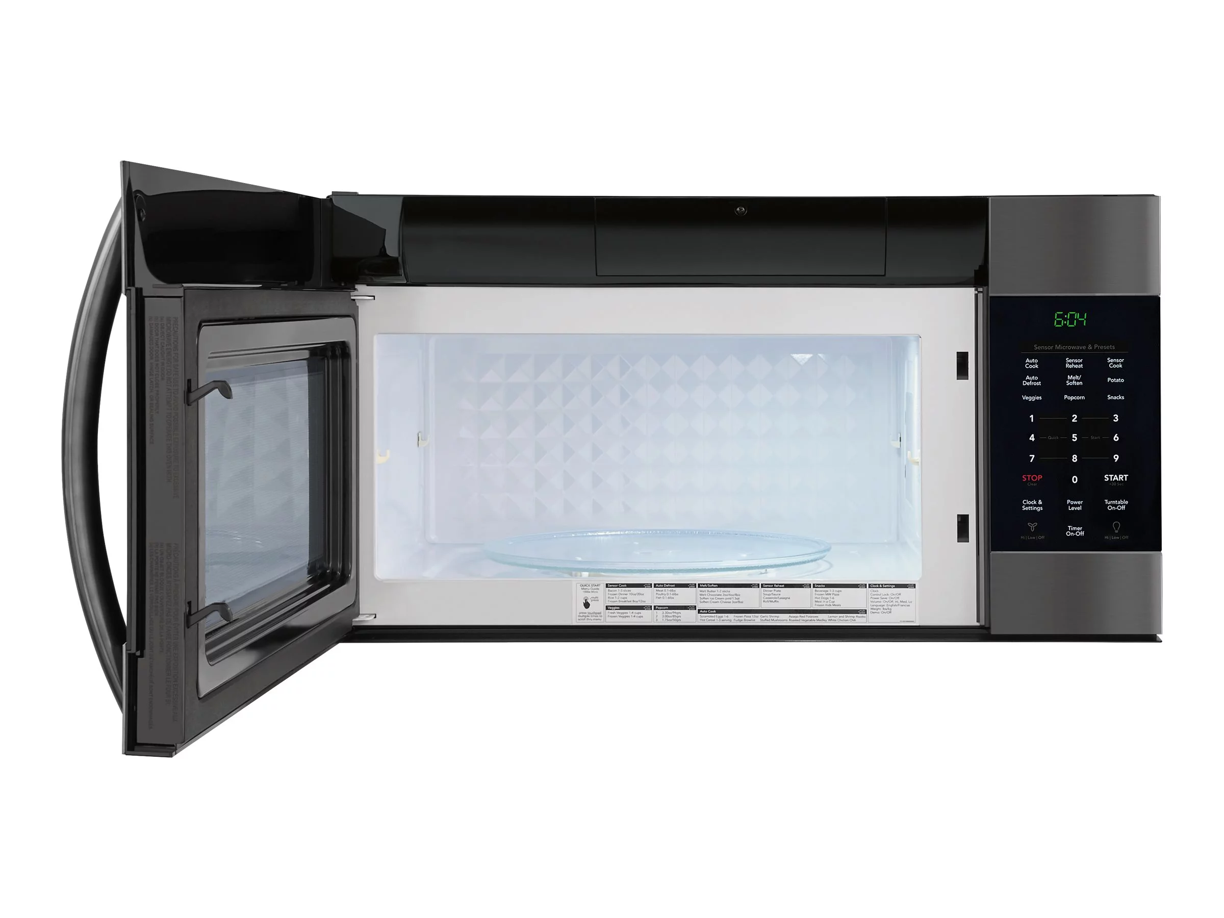 Frigidaire FGMV176NTD 30 Gallery Series Over the Range Microwave with 1.7 cu. ft. Capacity Sensor Cook SpaceWise Rack in Black Stainless Steel