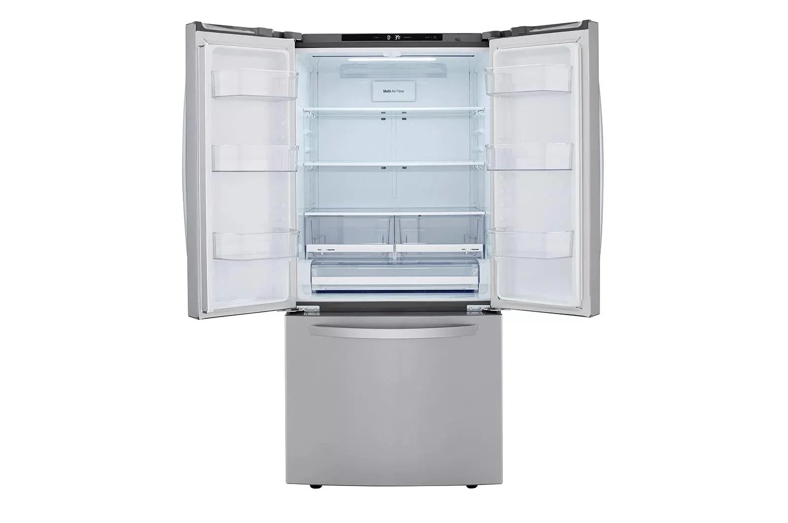 Lg Lrfcs25d3 33" Wide 25.1 Cu. Ft. Energy Star Rated French Door Refrigerator - PrintProof