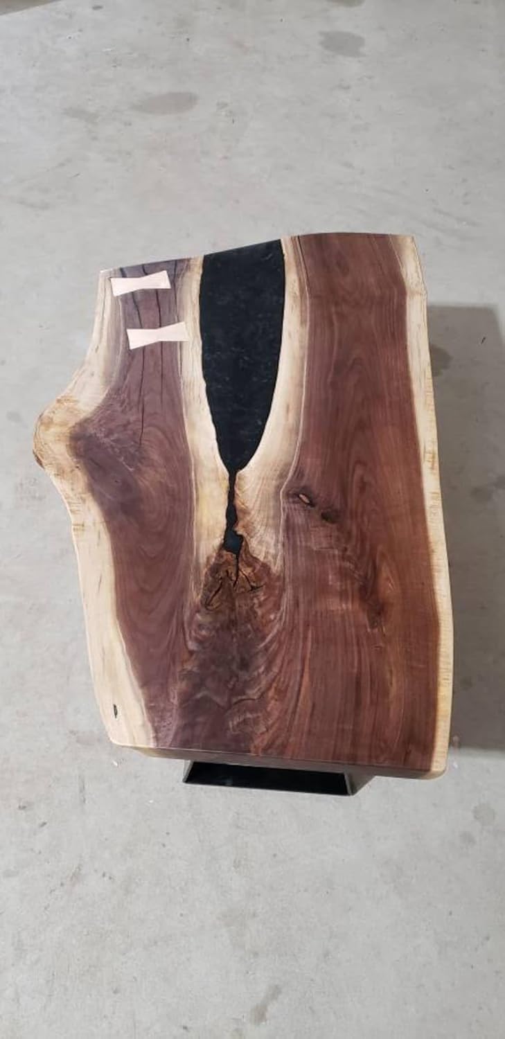 Epoxy Walnut coffee table. Epoxy River table/ Walnut end table. Epoxy coffee table made for tree fork/crotch