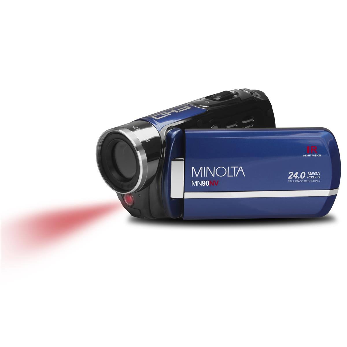 Minolta MN90NV-BL Full HD 1080p IR Night Vision Camcorder Blue