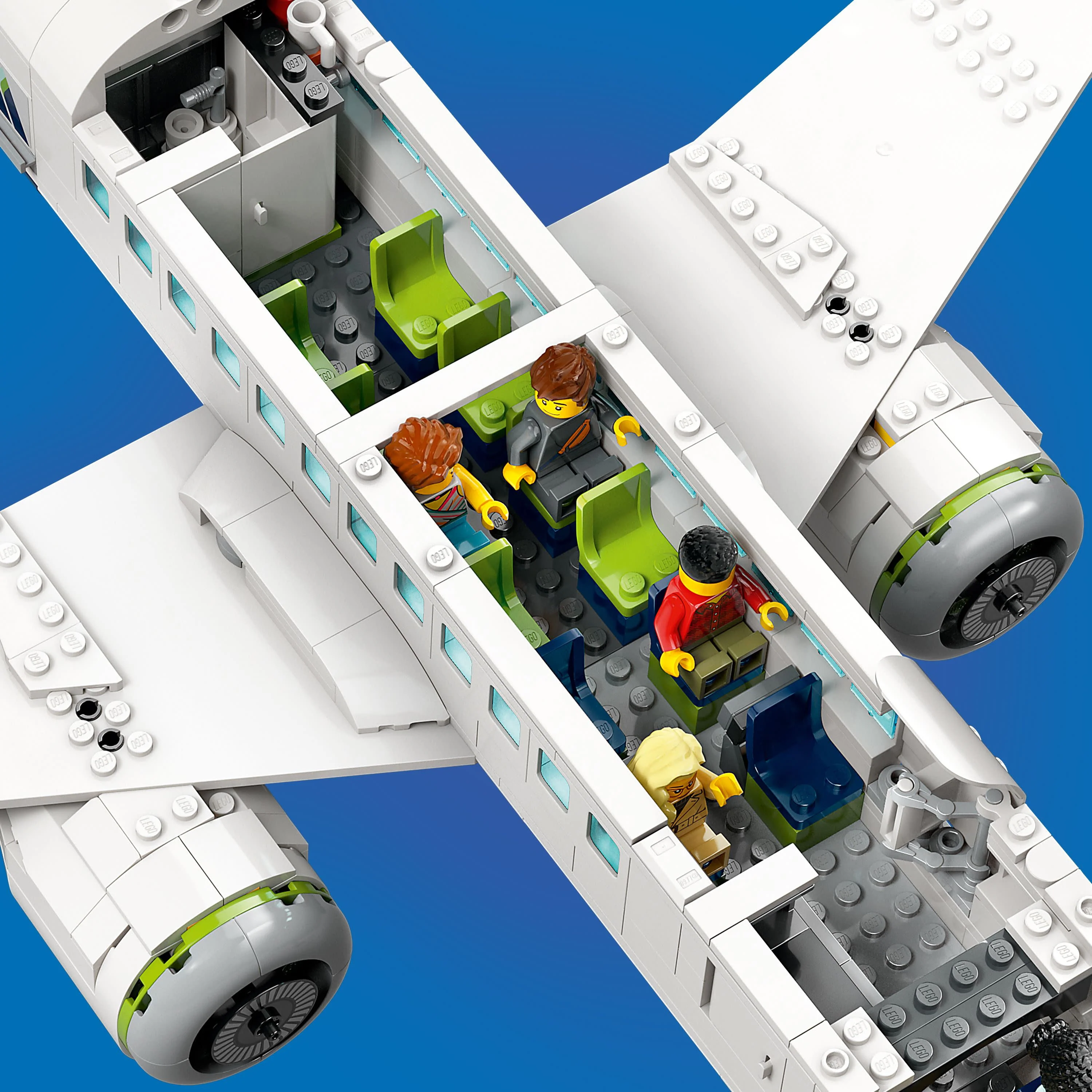LEGO City Passenger Airplane 60367 Building Toy Set; Fun Airplane STEM Toy for Kids with a Large Airplane, Passenger Bus, Luggage truck, Container Loader, and 9 Minifigures