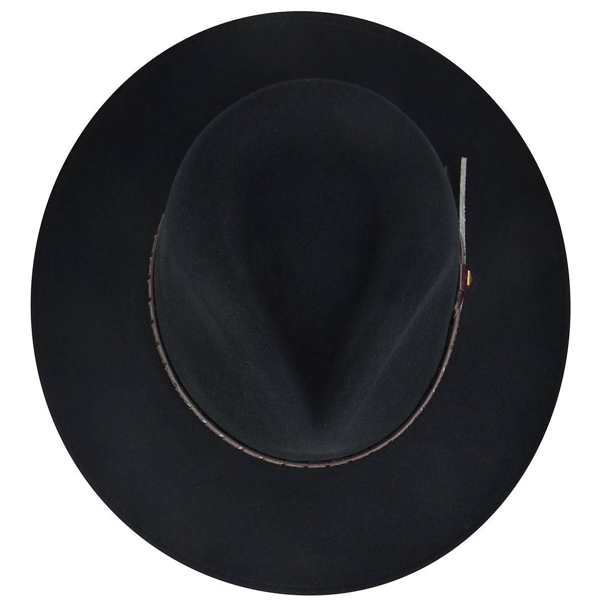Men&s Bailey Firehole Wool LiteFelt Western Hat: Size: Small Black