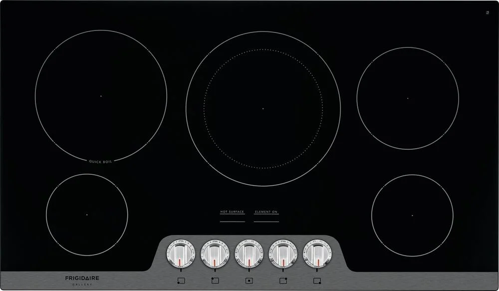 Frigidaire 2 Piece Kitchen Appliances Package with FGET3066UF 30 Electric Double Wall Oven and FGEC3648US 36 Electric Cooktop in Stainless Steel