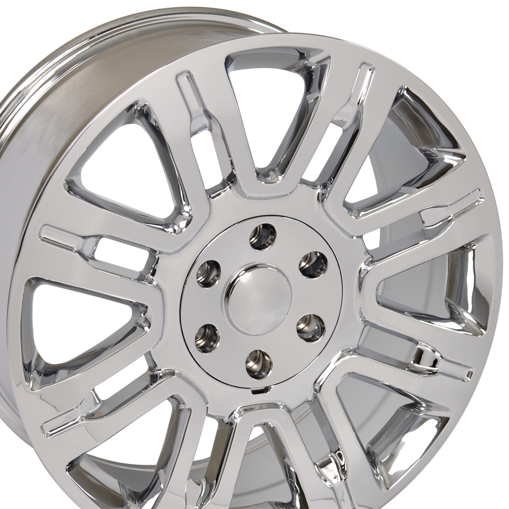 20x8.5 inch Chrome 3788 Wheels & 275/55R20 Goodyear Tires Fits Ford Trucks - Expedition Style Rims