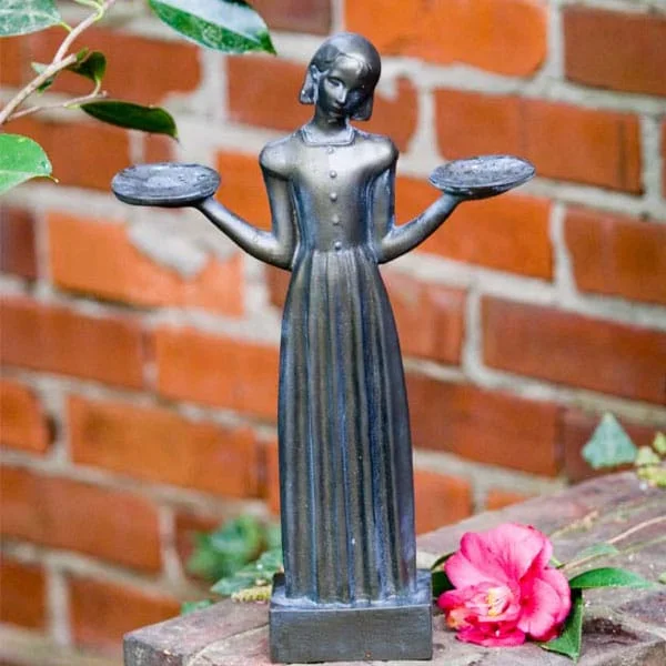 Potina Outdoor Garden Sculpture - Savannah's Bird Girl Statue (Large - 37")
