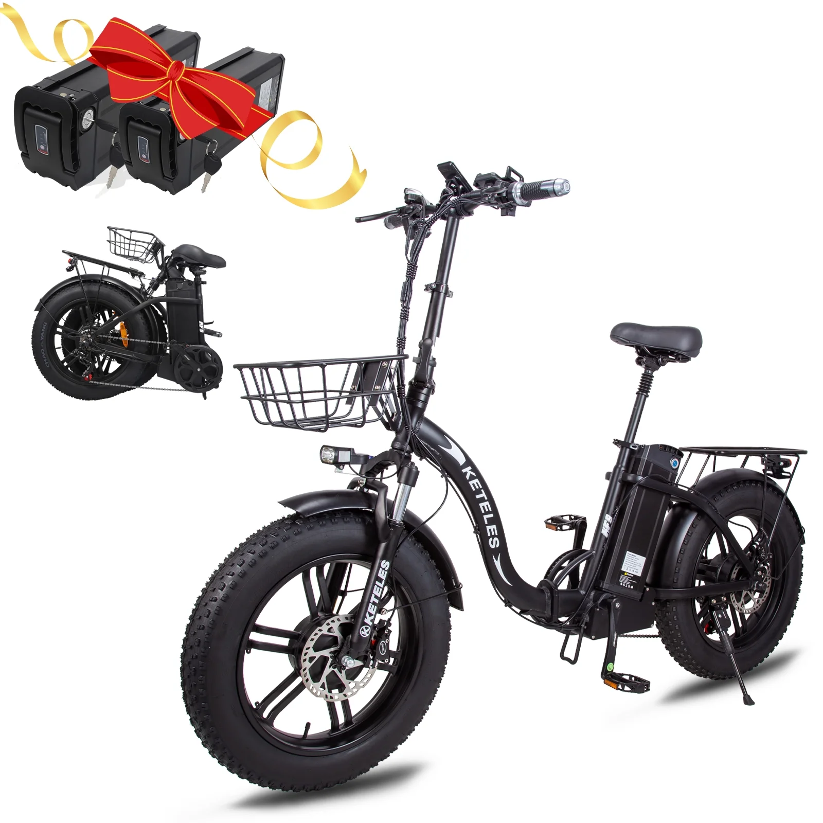 KETELES 20 Fat Tire Electric Bike for Adults, 1000W Electric Bicycle, Electric Mountain Bicycle Commuter Snow Bike Ebike E-bike with 48V 17.5AH Removable Battery