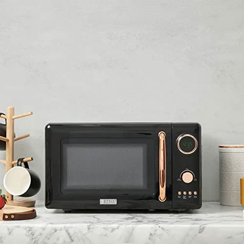 Haden 75031 Heritage Vintage Retro 0.7 Cubic Foot/20 Liter 700 Watt Countertop Microwave Oven Kitchen Appliance with Turntable, Pull Handle, and 5 Power Levels
