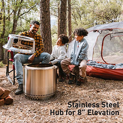 Solo Stove Ranger Cast Iron Wok Cooking Bundle 2.0 | Portable Smokeless Fire Pit, Stand, Woktop & Hub, Wood Burning, Removable Ash Pan, Stainless Steel/Cast Iron, H: 22in x Dia: 14.25in, 31lbs