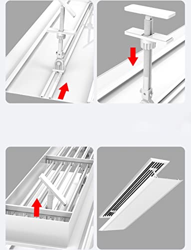 Air Conditioner Deflector Ceiling Central Air Conditioning Angle Adjustable Air Deflector, for Various Shapes of Air Outlets, for Commercial Office Public Area Home, Easy Installation