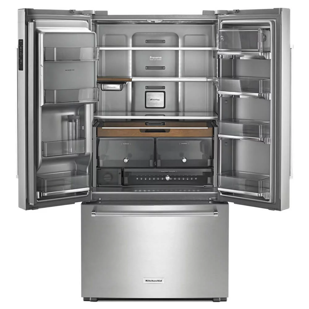 Kitchenaid Krfc704f 36" Wide 23.8 Cu. Ft. Capacity Counter Depth French Door Refrigerator