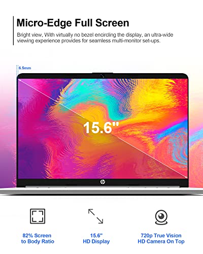 HP 2024 Newest 15.6" Touchscreen Business Laptop, Windows 11 Pro, 32GB RAM, 1TB SSD, Intel i3-1115G4 Processor, Long Battery Life, Fast Charge, Bluetooth, WiFi, HDMI, with Laptop Stand