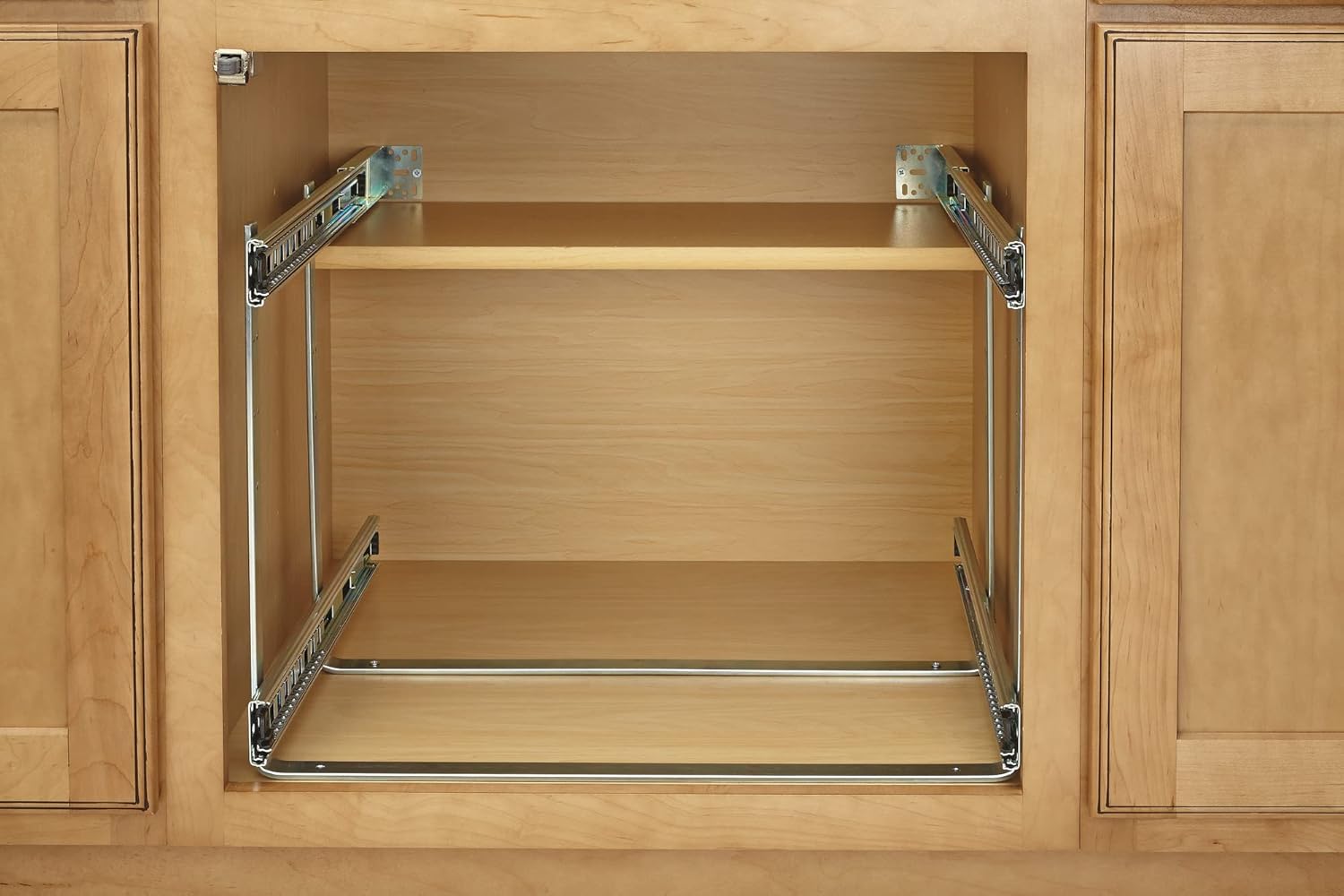 Rev-A-Shelf Two-Tier Steel Wire Pullout Cookware Cabinet Organizer w/Soft-Close