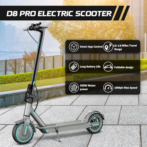 Electric Scooter for Adults, 19Mph, 15/21 Miles Range, Aluminum Alloy E-Scooter with 8.5" Honeycomb Tire, Foldable Escooter with Dual Braking System and App Control