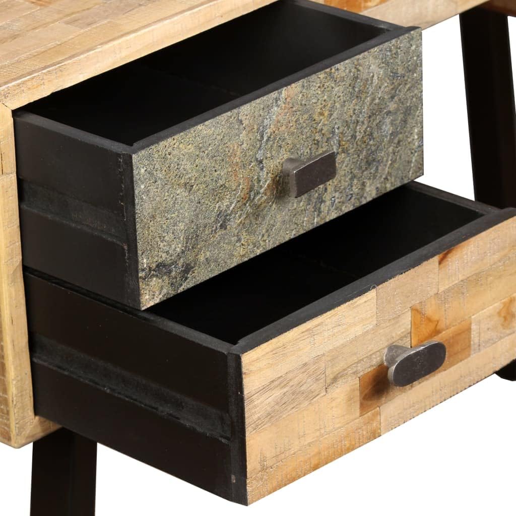 Writing Desk,Office Desk with Drawers,Study Desk,Secretary Desk,Bedroom Desk,with 4 Drawers,Can be Used as a Computer Table, Worktable, Solid Reclaimed Teak 43.3"x19.6"x29.9"