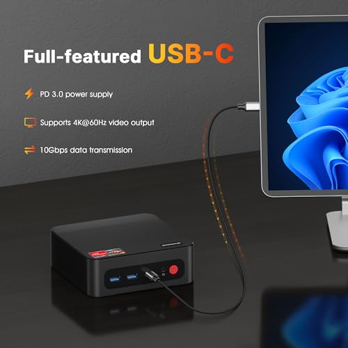 P4 Light Gaming Mini PC, Ryzen 7 5825U, 32GB RAM 1TB SSD, 11 Pro Triple 4K 60HZ Displays Desktop Computers, Support PS3 Emulator Micro PC, HDMI+DP+Type-C, WiFi 6E, BT5.2, Dual 2.5GbE LAN