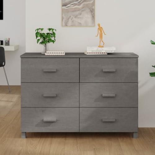 Sideboard Light Gray 44.5"x15.7"x31.5" Solid Wood Pine,Multipurpose Wooden Sideboard with Ample Storage and Display Space Storage Cabinet Buffet Table Sideboard