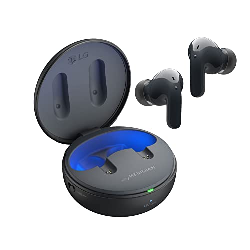 LG TONE Free True Wireless Bluetooth Earbuds T90 - Active Noise Cancelling Earbuds with Dolby Atmos, White, Small