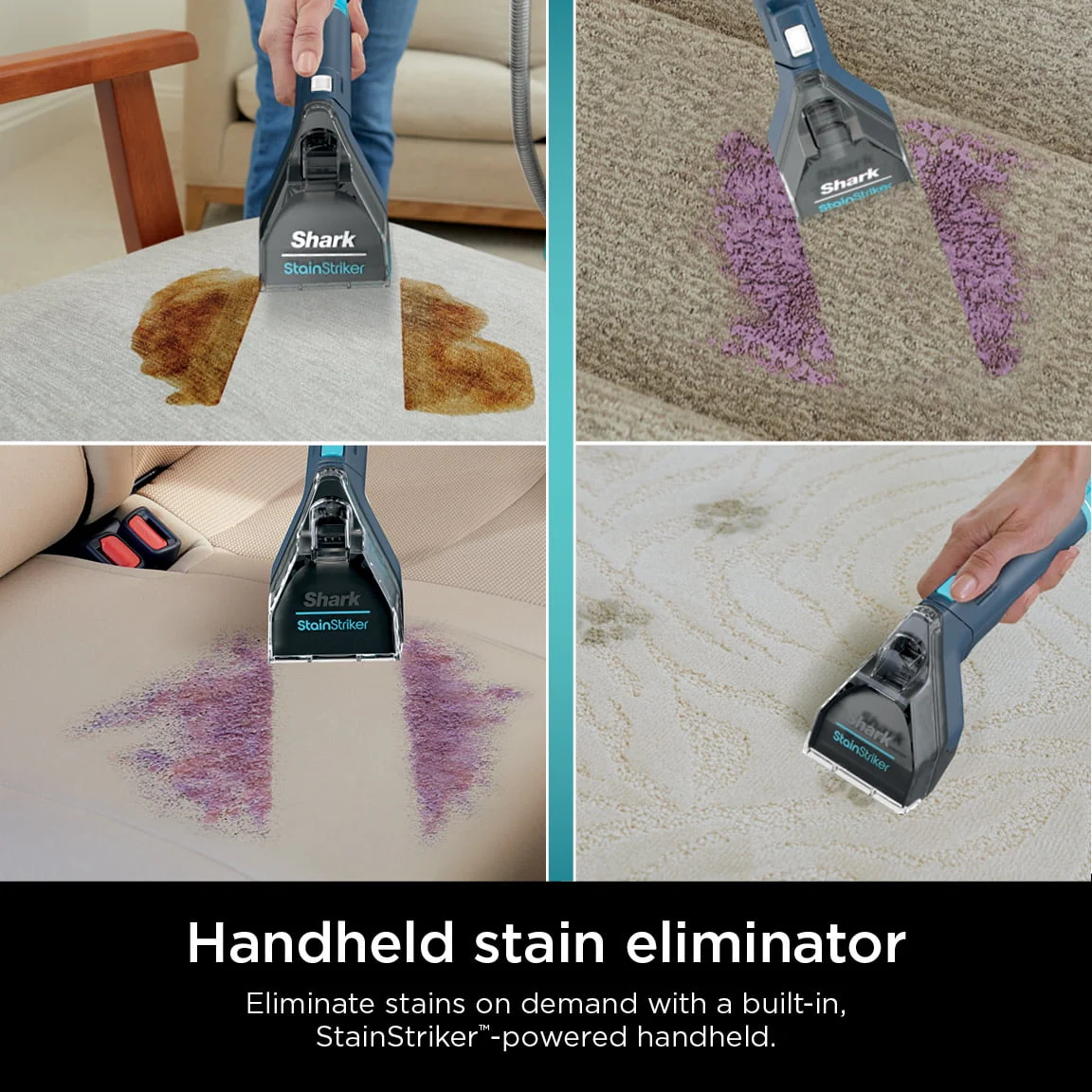 Shark StainStriker Portable Carpet & Upholstery Cleaner, Spot, Stain and Odor Elminator, PX200, Navy