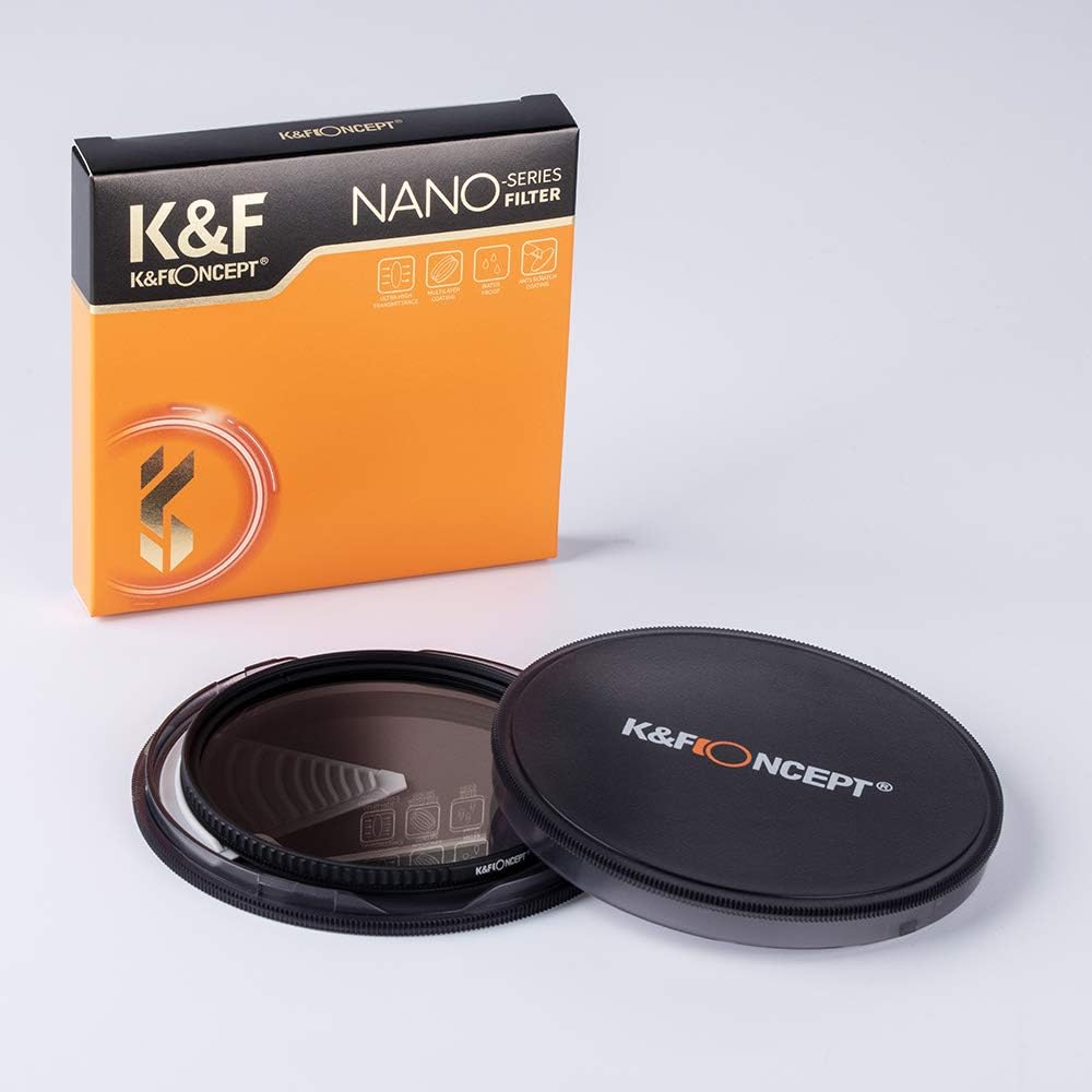 K&F Concept 77mm HD Soft GND8 Lens Filter, 3 Stop (0.9) Soft Graduated Neutral Density Filter with 28 Multi-Layer Coatings Waterproof/Scratch Resistant/Anti-reflectivity for Camera Lens