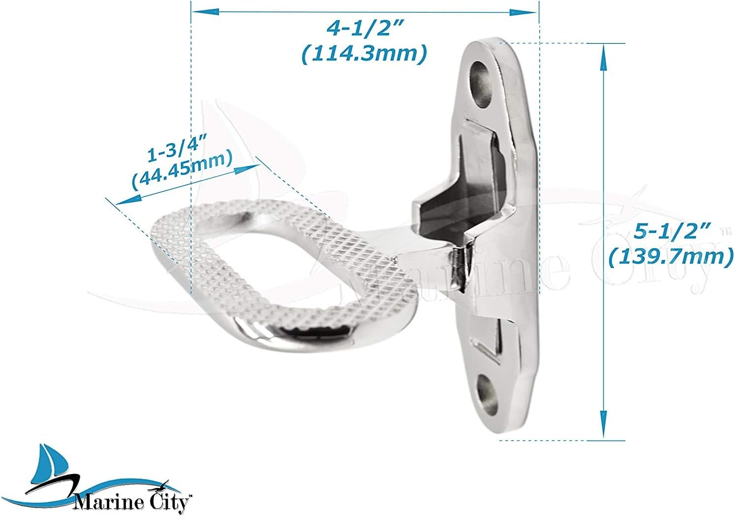 MARINE CITY Heavy Duty Marine 316 Stainless-Steel Folding Step for Boat, RV, Trailer, Camper (Large Size(5-1/2 Inches × 4-1/2 Inches))